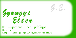 gyongyi elter business card